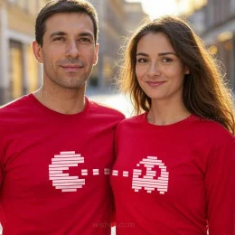 T-shirt Manga Comprida Pacman para Homem