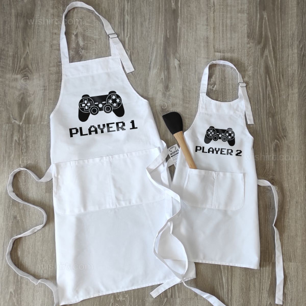 Matching Player Apron Set for Mom and Kids