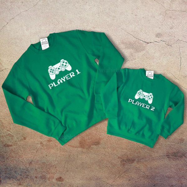 Matching Player Sweatshirts Set for Mom and Kids