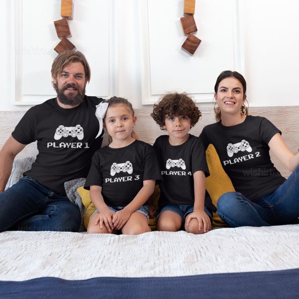 Conjunto T-shirts a Combinar Player para Pai e Filhos