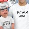 Conjunto duas t-shirts Boss Man e Mini Boss - Pai e Bebé