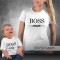 Conjunto duas t-shirts Boss Lady e Mini Boss Bebé Mãe e Filho(a)