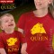 Conjunto de duas T-shirts The Queen The Future King / Queen Mãe Bebé
