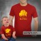 Conjunto de duas T-shirts The King The Future King Pai e Filho Bebé