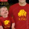 Conjunto de duas T-shirts The King The Future King Pai e Filho Bebé