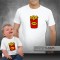 T-shirts Chips Large Small para Pai e Filho Bebé Roupa a Combinar