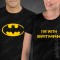 T-shirts personalizadas para namorados I'm with Batman | Conjunto