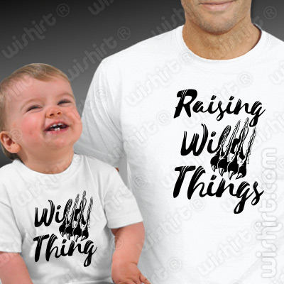 T-shirts a condizer para Pai e Bebé Raising Wild Things