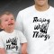 T-shirts a condizer para Pai e Bebé Raising Wild Things