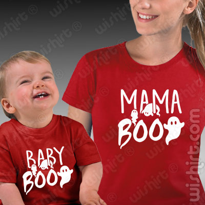 T-shirts a Combinar para Mãe e Bebé Mama Boo Baby Boo