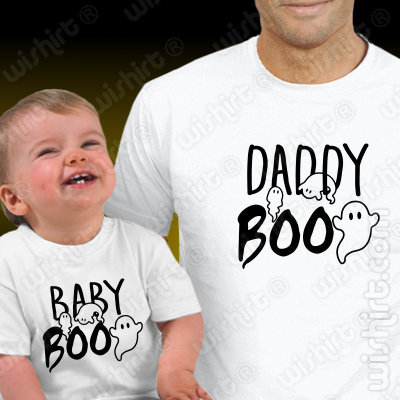 T-shirts a condizer para Pai e Bebé Daddy Boo Baby Boo