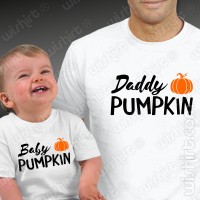 T-shirts Daddy Pumpkin Baby Pumpkin Pai Bebé