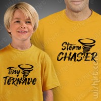 T-shirts Tiny Tornado Storm Chaser Pai Criança