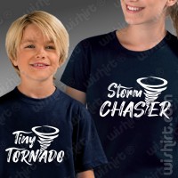 T-shirts Tiny Tornado - Storm Chaser Mãe Filho