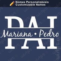 T-shirt Pai com Nomes dos Filhos