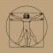 T-shirt Da Vinci Vitruvian Man - O homem Vitruviano