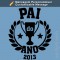 T-shirt Pai do Ano, Mensagem Personalizável (Padrinho, Namorado, Irmão, Homem, Mais)
