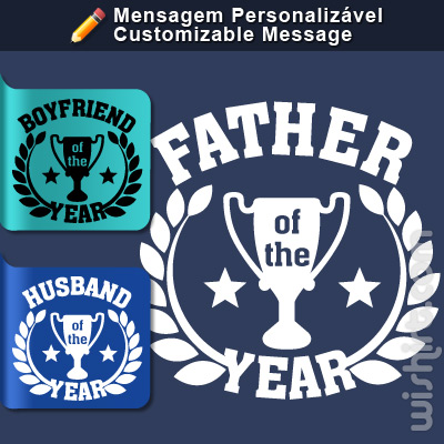 T-shirt Personalizada Father of the Year | Prenda Aniversário e Natal