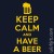 T-shirt Keep Calm Have a Beer