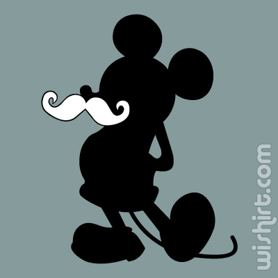 T-shirt Mickey Mouse Mustache, Bigode