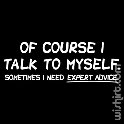 T-shirt Of Course I Talk to Myself. Sometimes I need Expert Advice