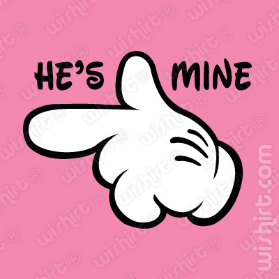 T-shirt Mickey Mouse Hands He's Mine