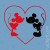 T-shirt Mickey Minnie Love