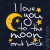 T-shirt Love you to the Moon