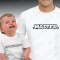 T-shirts Master Apprentice Pai/Bebé, Especial Dia do Pai. Conjunto de uma t-shirt de homem + uma t-shirt de bebé