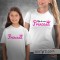 T-shirts Mãe de uma Princesa, Conjunto de uma t-shirt de mulher + uma t-shirt de criança
