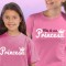 T-shirts Mãe de uma Princesa, Conjunto de uma t-shirt de mulher + uma t-shirt de criança