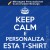 T-shirt Keep Calm Personalizável