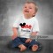 T-shirt Bebé Mickey One Two - Mensagem e Nome Personalizável