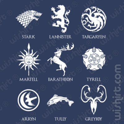 T-shirt Houses of Game of Thrones