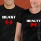 Conjunto 2 t-shirts Beauty & Beast. Conjunto de 2 tshirts edição especial Dia dos Namorados, Homem e Mulher
