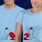 Conjunto 2 t-shirts Heart Puzzle. Conjunto de 2 tshirts edição especial Dia dos Namorados, Homem e Mulher