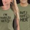 Conjunto 2 t-shirts I'm hard to get. But I got her. Conjunto de 2 tshirts edição especial Dia dos Namorados, Homem e Mulher
