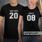 Conjunto 2 t-shirts Together Since Data Personalizável. Conjunto de 2 tshirts edição especial São Valentim, Homem e Mulher