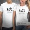 Conjunto 2 t-shirts Mr & Mrs Est Data Personalizável. Conjunto de 2 tshirts edição especial Dia dos Namorados, Homem e Mulher