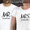 Conjunto 2 t-shirts Mr & Mrs Est Data Personalizável. Conjunto de 2 tshirts edição especial Dia dos Namorados, Homem e Mulher