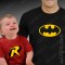T-shirts a combinar Pai Batman e Bebé Robin - Prenda dia do Pai