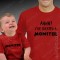 T-shirts a combinar para Pai e Bebé Created a Monster - Dia do Pai