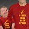 T-shirts Play With Legos - I Still Play With Legos Bebé, Conjunto de uma t-shirt de homem + uma t-shirt de bebé
