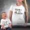 T-shirts Mother of a Prince/Princess Son/Daughter of a Queen - Bebé, Conjunto de uma t-shirt de mulher + uma t-shirt de bebé
