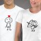 Conjunto de duas tshirts Cupido. Conjunto de 2 tshirts edição especial Presente Dia dos Namorados