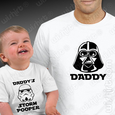 T-shirts a combinar para Pai e Bebé Daddys Storm Pooper - Dia do Pai