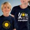T-shirts You are my Sunshine Criança, edição especial Prenda Dia da Mãe. T-shirt de Mulher + T-shirt de Criança