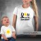 T-shirts You are my Sunshine Bebé, Conjunto de uma t-shirt de mulher + uma t-shirt de bebé