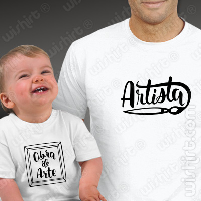 Conjunto de duas t-shirts Artista e Obra de Arte - Prenda Dia do Pai