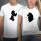 Conjunto de duas tshirts Lady and the Tramp. Conjunto de 2 tshirts edição especial Presente Dia dos Namorados